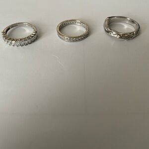 3 Bella Luce CZ band rings size 6